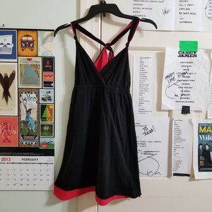 OP dress Small 3/5 reversible keyhole v-neck sleeveless empire waist sundress